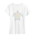 thumbnail image 1 of Instant Message - Rainbow Decorative Sea Turtle - Women's Short Sleeve Graphic T-Shirt, 1 of 5