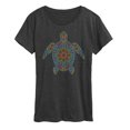 thumbnail image 1 of Instant Message - Rainbow Decorative Sea Turtle - Women's Short Sleeve Graphic T-Shirt, 1 of 5