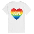 thumbnail image 1 of Instant Message - Rainbow Heart Short Sleeve Graphic T-Shirt, 1 of 5