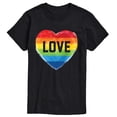 thumbnail image 1 of Instant Message - Rainbow Heart Short Sleeve Graphic T-Shirt, 1 of 5