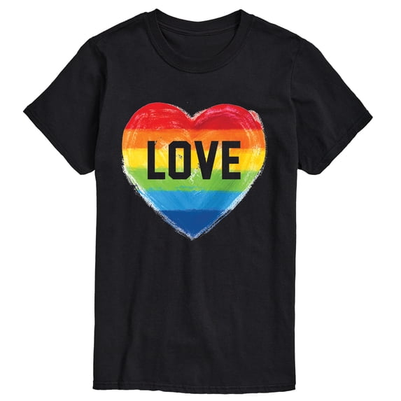 Instant Message - Rainbow Heart Short Sleeve Graphic T-Shirt