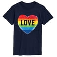 thumbnail image 1 of Instant Message - Rainbow Heart Short Sleeve Graphic T-Shirt, 1 of 5