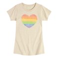 thumbnail image 1 of Instant Message - Rainbow Heart -Toddler Girls Short Sleeve T-shirt Toddler Girls' Toddler Short Sleeve Graphic T-Shirt, 1 of 4