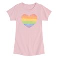 thumbnail image 1 of Instant Message - Rainbow Heart -Toddler Girls Short Sleeve T-shirt Toddler Girls' Toddler Short Sleeve Graphic T-Shirt, 1 of 4