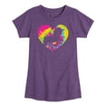 thumbnail image 1 of Instant Message - Rainbow Heart Unicorn Knockout - Girls Toddler And Youth Short Sleeve T-Shirt, 1 of 5