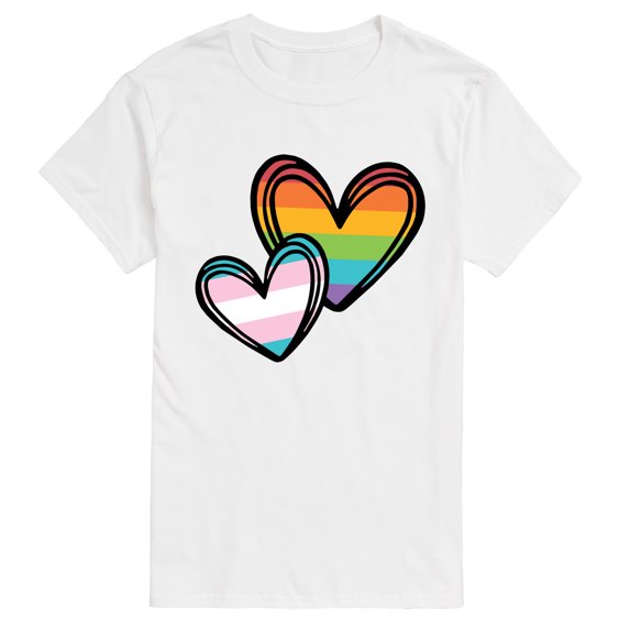 Instant Message - Rainbow Hearts - Men's Short Sleeve Graphic T-Shirt