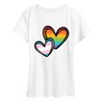 thumbnail image 1 of Instant Message - Rainbow Hearts - Women's Short Sleeve Graphic T-Shirt, 1 of 5