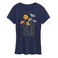 thumbnail image 1 of Instant Message - Rainbow Poppies - Women's Short Sleeve Graphic T-Shirt, 1 of 5