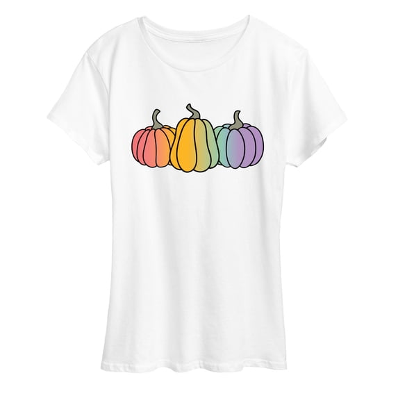 Instant Message - Rainbow Pumpkins Women's Short Sleeve Graphic T-Shirt