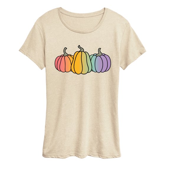 Instant Message - Rainbow Pumpkins Women's Short Sleeve Graphic T-Shirt