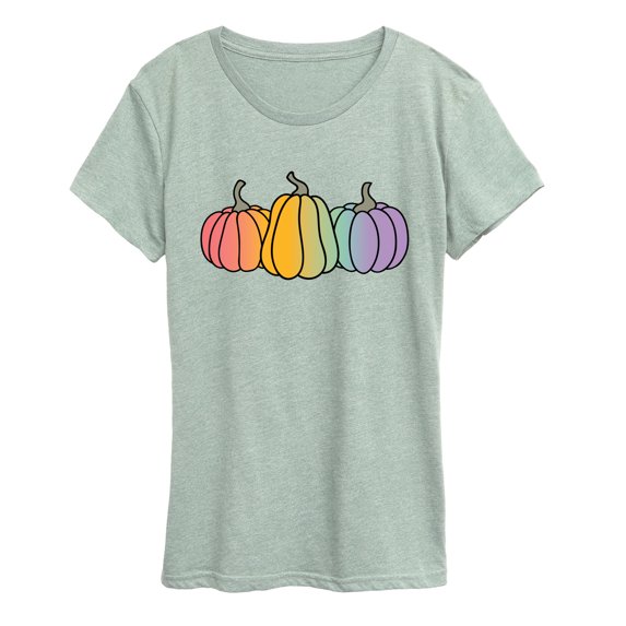 Instant Message - Rainbow Pumpkins Women's Short Sleeve Graphic T-Shirt