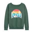 thumbnail image 1 of Instant Message - Rainbow Sunset - Campsite Views - Women's Lightweight French Terry Long Sleeve Shirt, 1 of 6