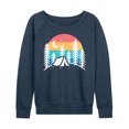 thumbnail image 1 of Instant Message - Rainbow Sunset - Campsite Views - Women's Lightweight French Terry Long Sleeve Shirt, 1 of 6