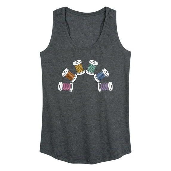 Instant Message - Rainbow Thread Spool - Women's Racerback Tank Top