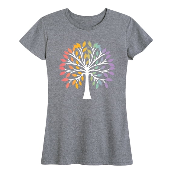 Instant Message - Rainbow Tree Of Life - Women's Short Sleeve Graphic T-shirt