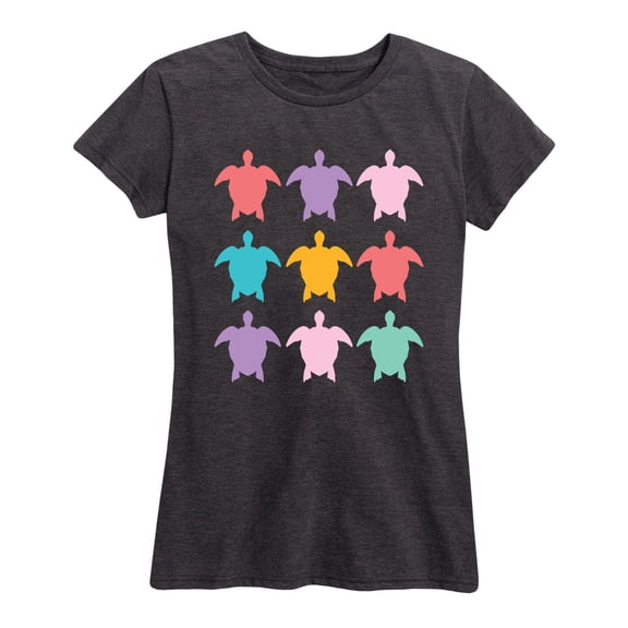 Instant Message - Rainbow Turtles - Women's Short Sleeve Graphic T-Shirt