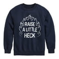 thumbnail image 1 of Instant Message - Raise A Little Heck - Toddler & Youth Crewneck Fleece Sweatshirt, 1 of 6