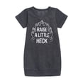 thumbnail image 1 of Instant Message - Raise A Little Heck - Toddler & Youth Girls Fleece Dress, 1 of 1