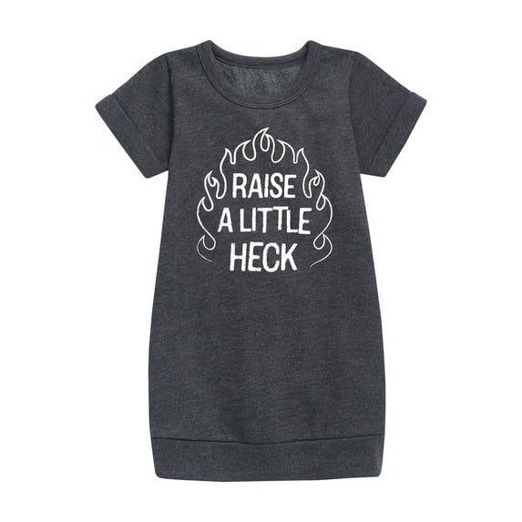 Instant Message - Raise A Little Heck - Toddler & Youth Girls Fleece Dress