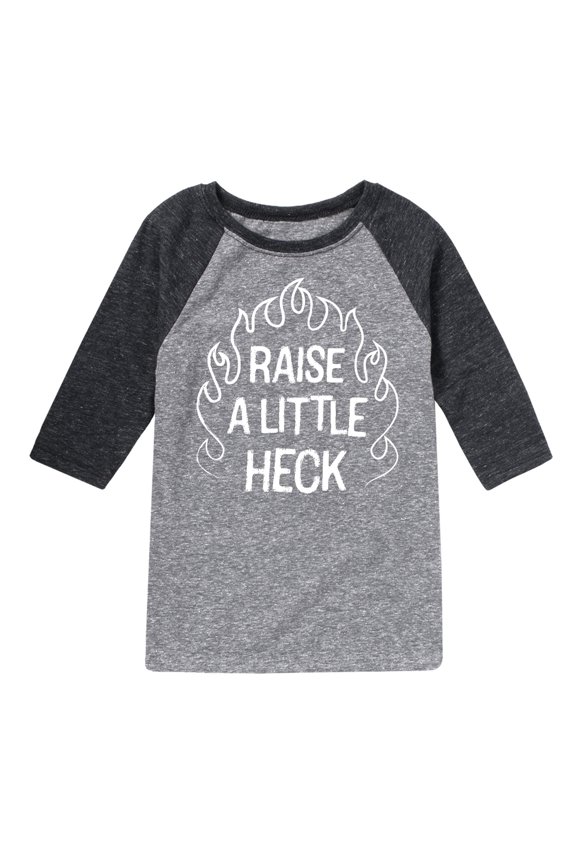 - Raise A Little Heck - Toddler & Youth Raglan Graphic T-Shirt