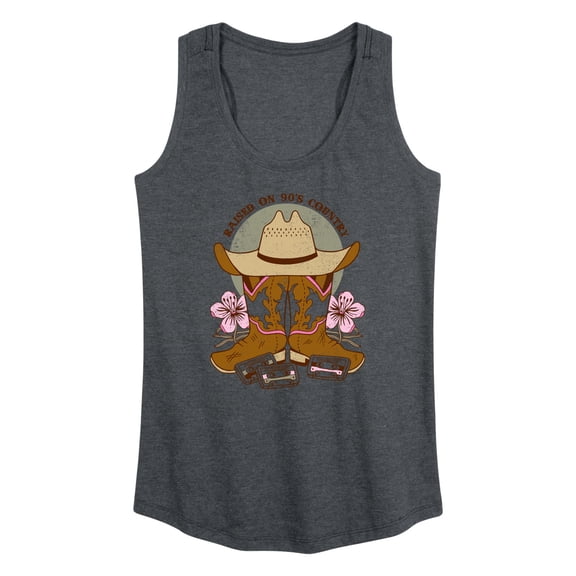 Instant Message - Raised On 90's Country - Women's Racerback Tank Top