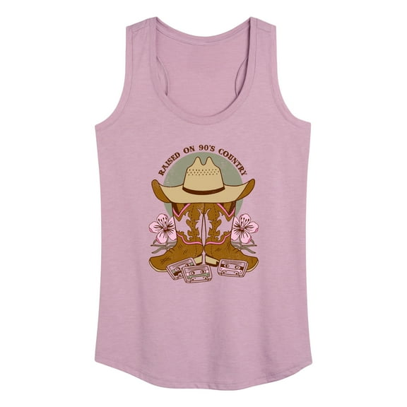 Instant Message - Raised On 90's Country - Women's Racerback Tank Top