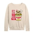 thumbnail image 1 of Instant Message - Ramen Pug - Women's Lightweight French Terry Long Sleeve Shirt, 1 of 6