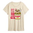 thumbnail image 1 of Instant Message - Ramen Pug - Women's Short Sleeve Graphic T-Shirt, 1 of 6