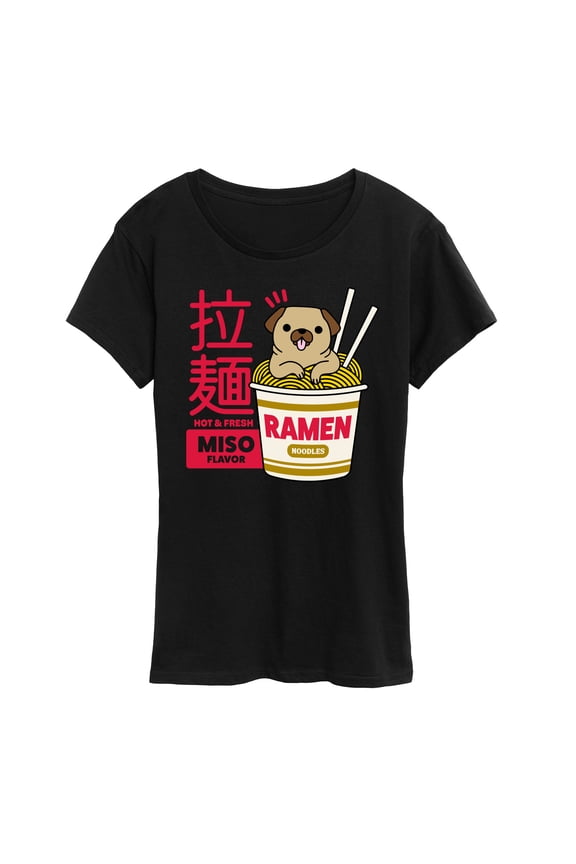- Ramen Pug Short Sleeve Graphic T-Shirt