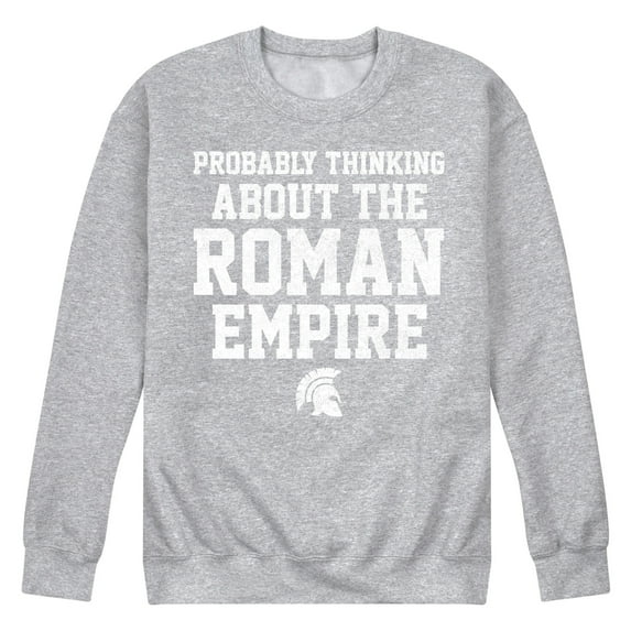 Instant Message - Random & Funny - Thinking About The Roman Empire - Men's Crew Neck Fleece Pullover