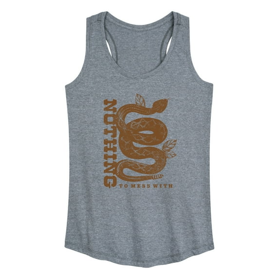 Instant Message - Rattlesnake Nothing To Mess With - Women's Racerback Tank Top