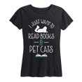 thumbnail image 1 of Instant Message - Read Books Pet Cats Short Sleeve Graphic T-Shirt, 1 of 5