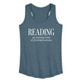 thumbnail image 1 of Instant Message - Reading Favorite Procrastination - Women's Racerback Tank Top, 1 of 6