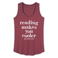 thumbnail image 1 of Instant Message - Reading Makes You Cooler - Women's Racerback Tank Top, 1 of 6