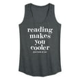 thumbnail image 1 of Instant Message - Reading Makes You Cooler - Women's Racerback Tank Top, 1 of 4