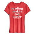 thumbnail image 1 of Instant Message - Reading Makes You Cooler - Women's Short Sleeve Graphic T-Shirt, 1 of 6
