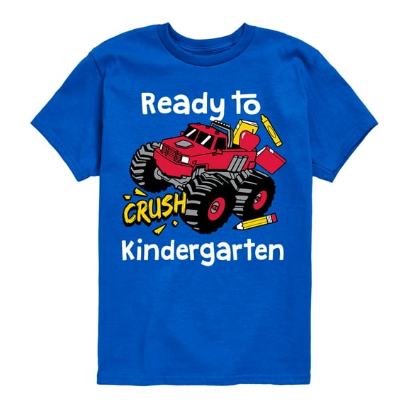 Instant Message - Ready To Crush Kindergarten - Youth Short Sleeve Graphic T-Shirt