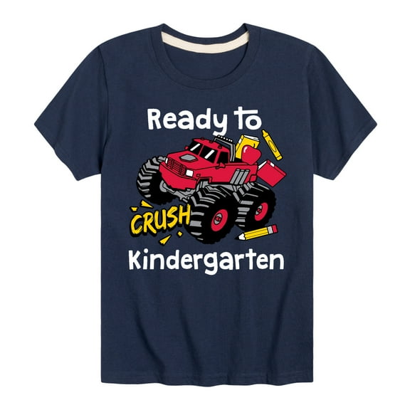 Instant Message - Ready To Crush Kindergarten - Youth Short Sleeve Graphic T-Shirt