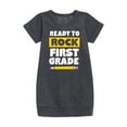 thumbnail image 1 of Instant Message - Ready To Rock First Grade - Toddler And Youth Girls Fleece Dress, 1 of 5
