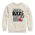 thumbnail image 1 of Instant Message - Ready To Rock First Grade - Toddler & Youth Crewneck Fleece Sweatshirt, 1 of 5