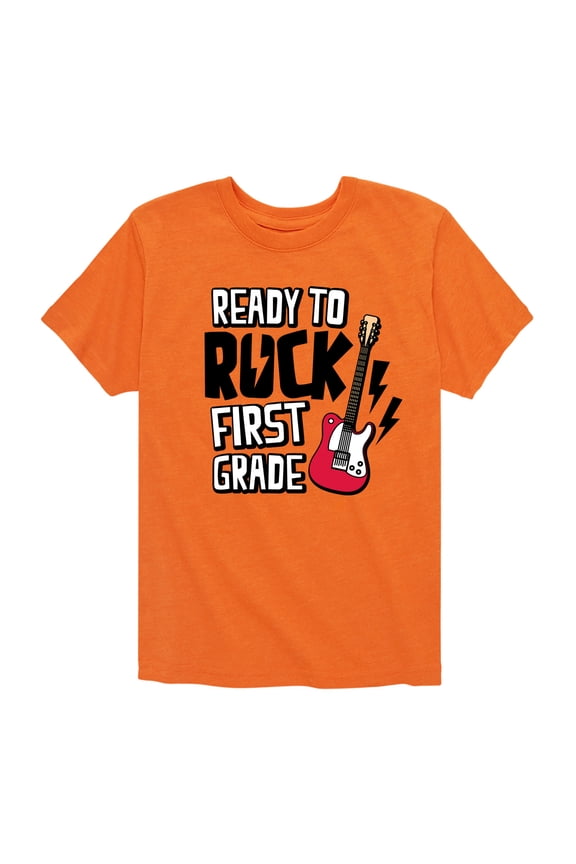 - Ready To Rock First Grade Short Sleeve Graphic T-Shirt