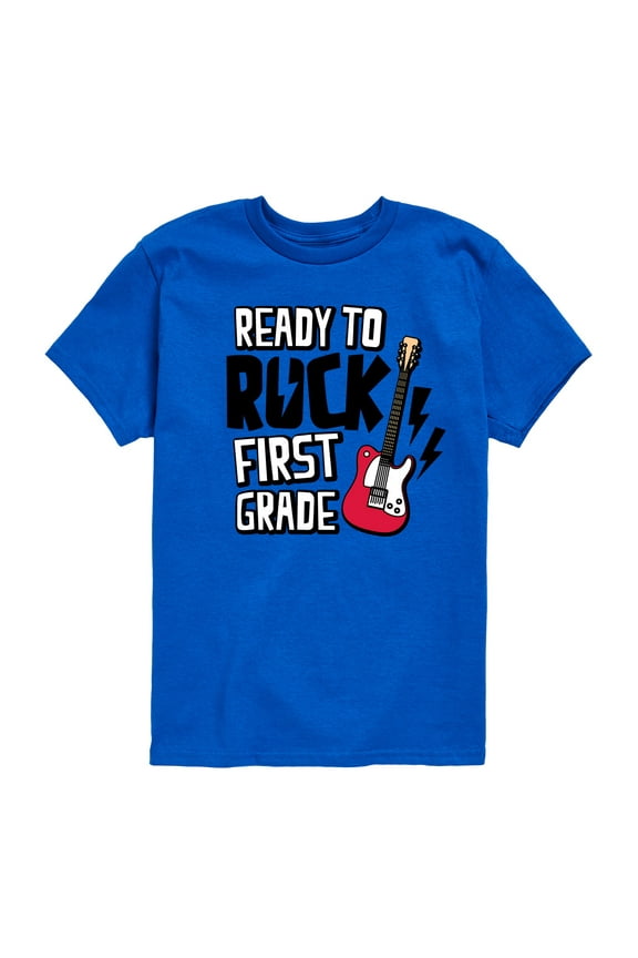 - Ready To Rock First Grade - Toddler & Youth Short Sleeve Graphic T-Shirt