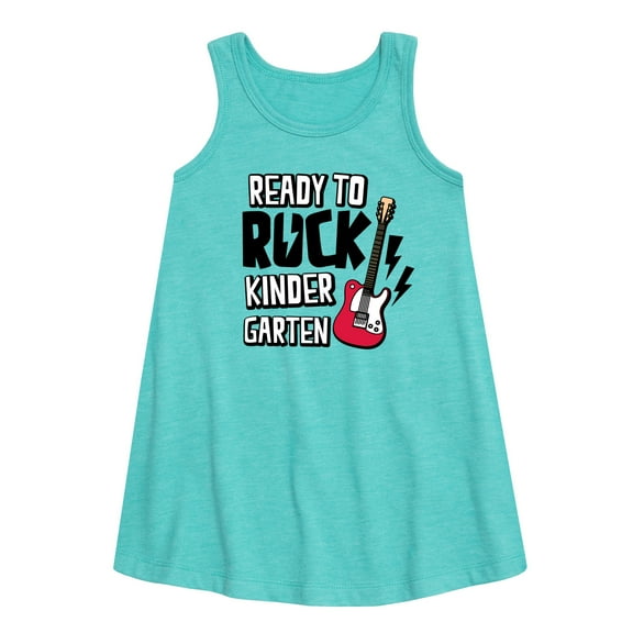 Instant Message - Ready To Rock Kindergarten - Toddler & Youth Girls A-line Dress