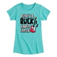 thumbnail image 1 of Instant Message - Ready To Rock Kindergarten - Toddler & Youth Girls Short Sleeve Graphic T-Shirt, 1 of 5