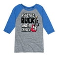 thumbnail image 1 of Instant Message - Ready To Rock Kindergarten - Toddler & Youth Raglan Graphic T-Shirt, 1 of 4