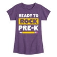 thumbnail image 1 of Instant Message - Ready To Rock Pre-K - Toddler And Youth Girls Short Sleeve Graphic T-Shirt, 1 of 6