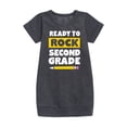 thumbnail image 1 of Instant Message - Ready To Rock Second Grade - Toddler And Youth Girls Fleece Dress, 1 of 5