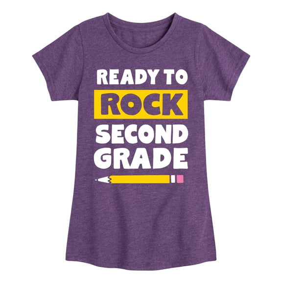 Instant Message - Ready To Rock Second Grade - Toddler And Youth Girls Short Sleeve Graphic T-Shirt