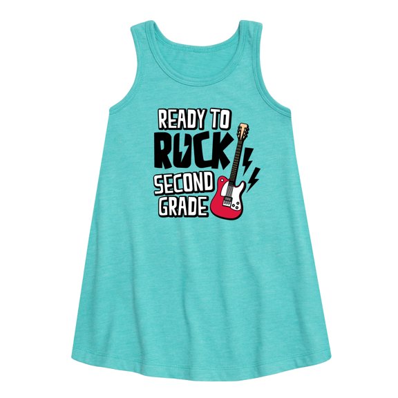 Instant Message - Ready To Rock Second Grade - Toddler & Youth Girls A-line Dress