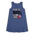 thumbnail image 1 of Instant Message - Ready To Rock Second Grade - Toddler & Youth Girls A-line Dress, 1 of 5